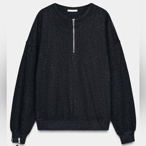 🆕 Zara Soft Ribbed Zipper Sweatshirt
